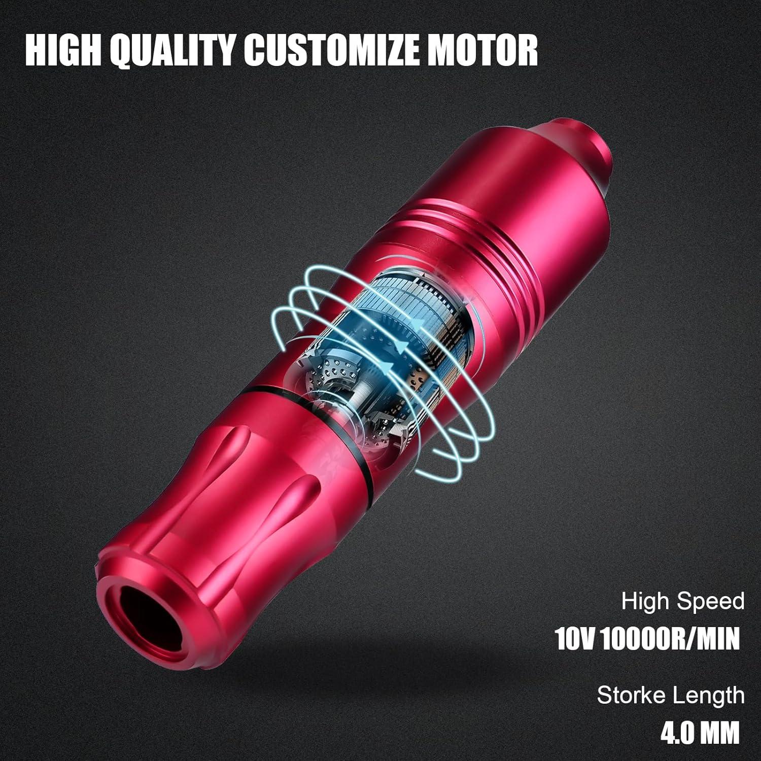 Kit de Tatuaje Profesional Blackbudda con 10 Agujas y Pigmentos