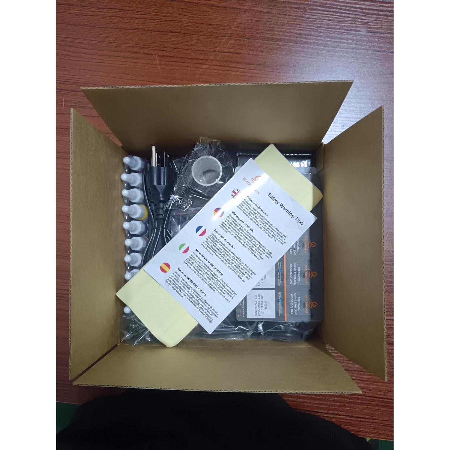 Kit de Tatuaje Profesional Blackbudda con 10 Agujas y Pigmentos