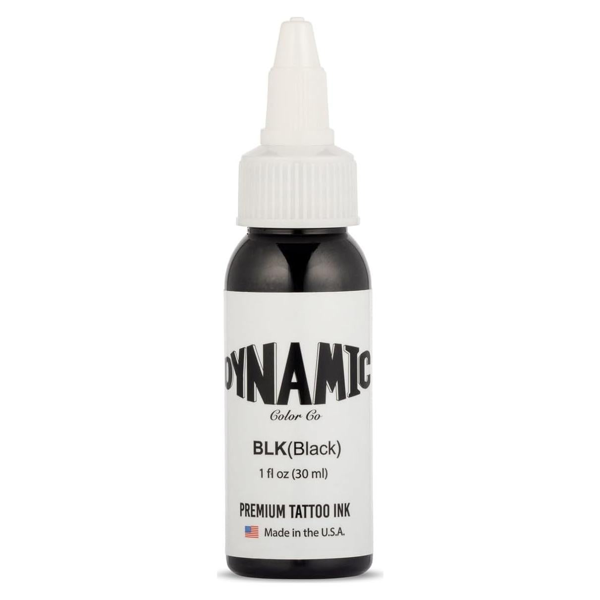 Tinta de Tatuaje Negra Dynamic Color Co 29.57 ml Profesional