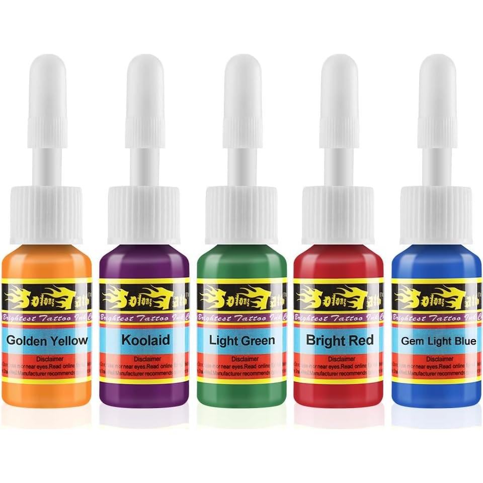 Juego de Tinta para Tatuajes Solong 28 Colores 5ml Profesional