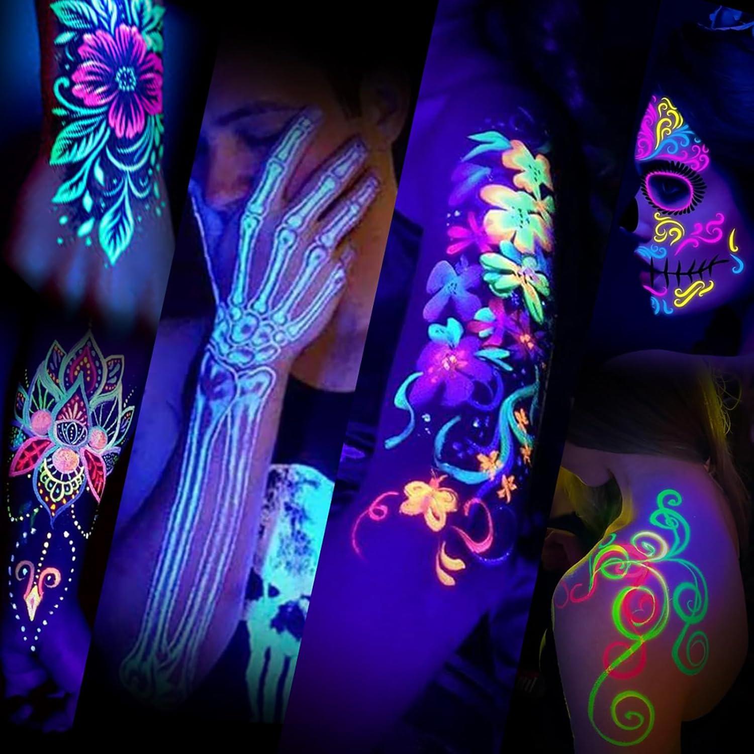 Juego de Tinta para Tatuajes Ybeauty 8 Colores 15ml Fluorescente