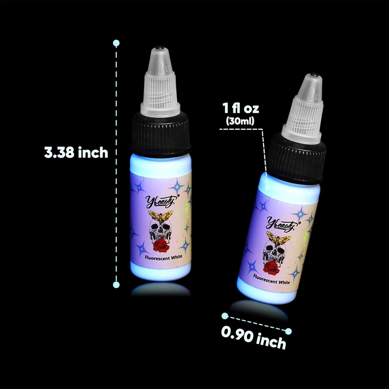 Juego de Tinta para Tatuajes Ybeauty 8 Colores 15ml Fluorescente