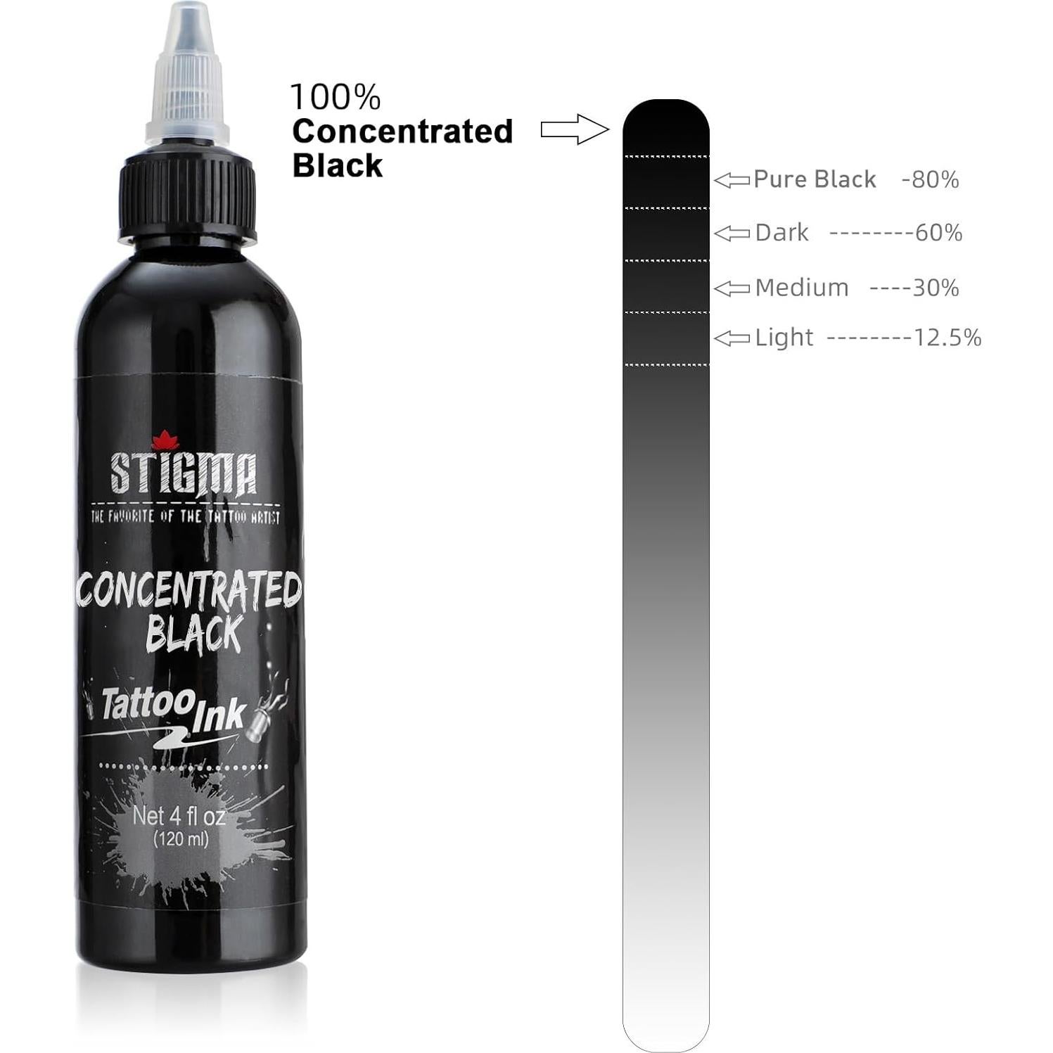 Tinta para Tatuajes STIGMA Negra 120ml Lining Profesional