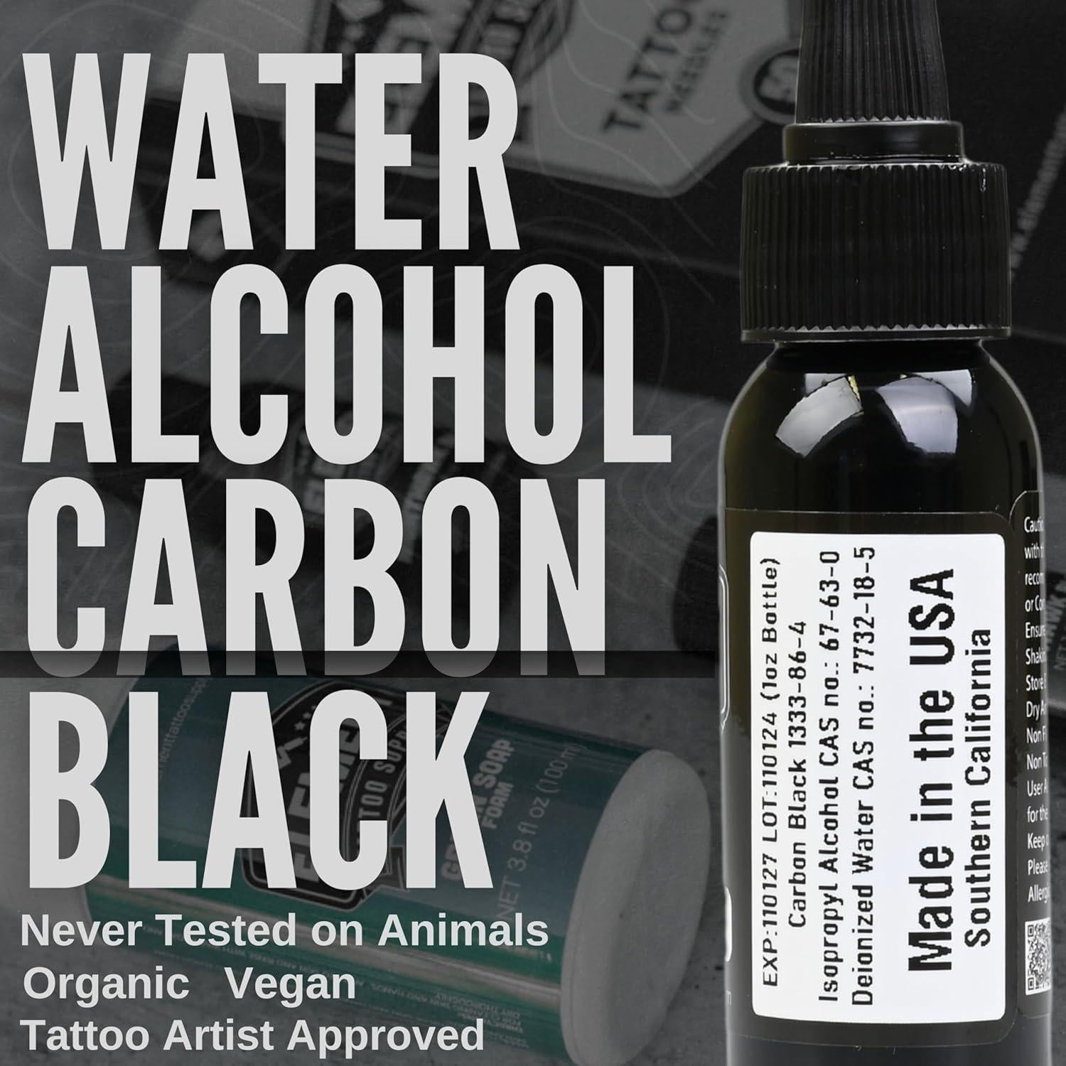 Tinta negra para tatuajes Element Nighthawk 29.6 ml vegana