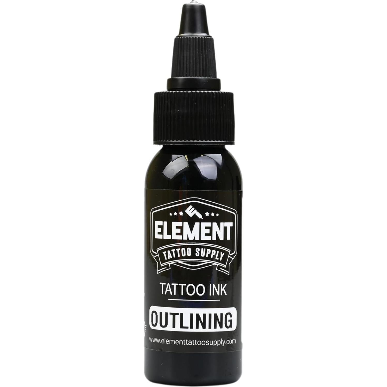 Tinta negra para tatuajes Element Nighthawk 29.6 ml vegana
