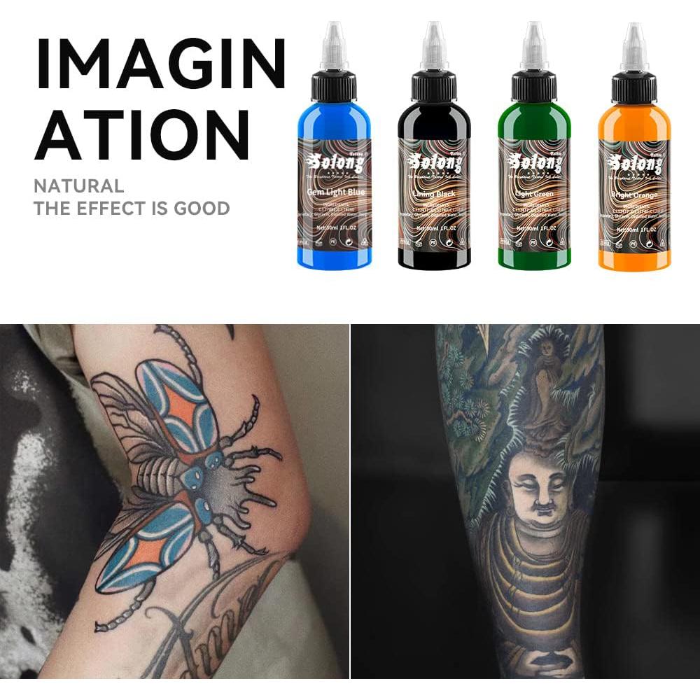 Kit de Tinta para Tatuajes Solong 16 Colores 30ml Profesional