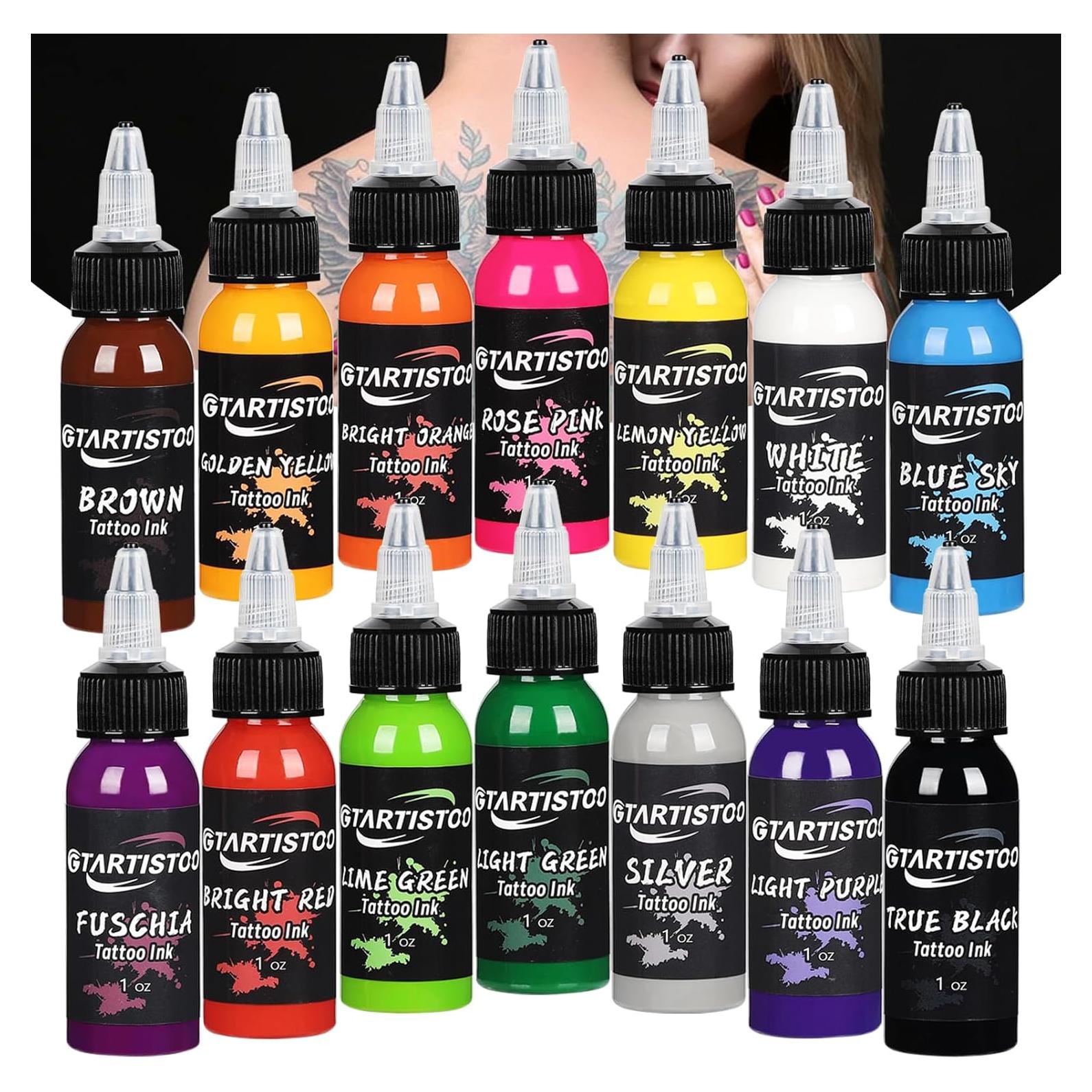 Juego de Tinta para Tatuajes Profesional GTARTISTOO 14 Colores 30ml