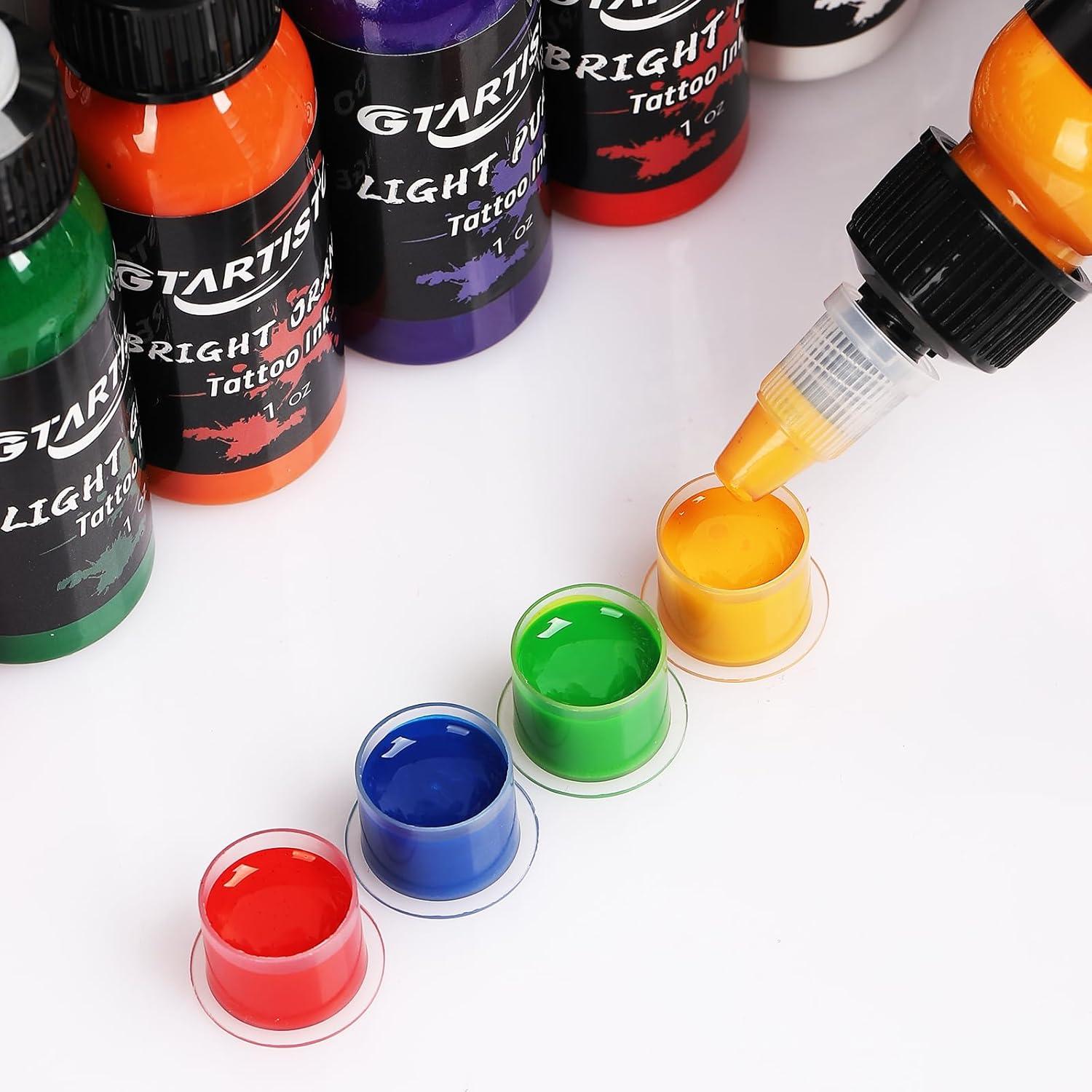 Juego de Tinta para Tatuajes Profesional GTARTISTOO 14 Colores 30ml