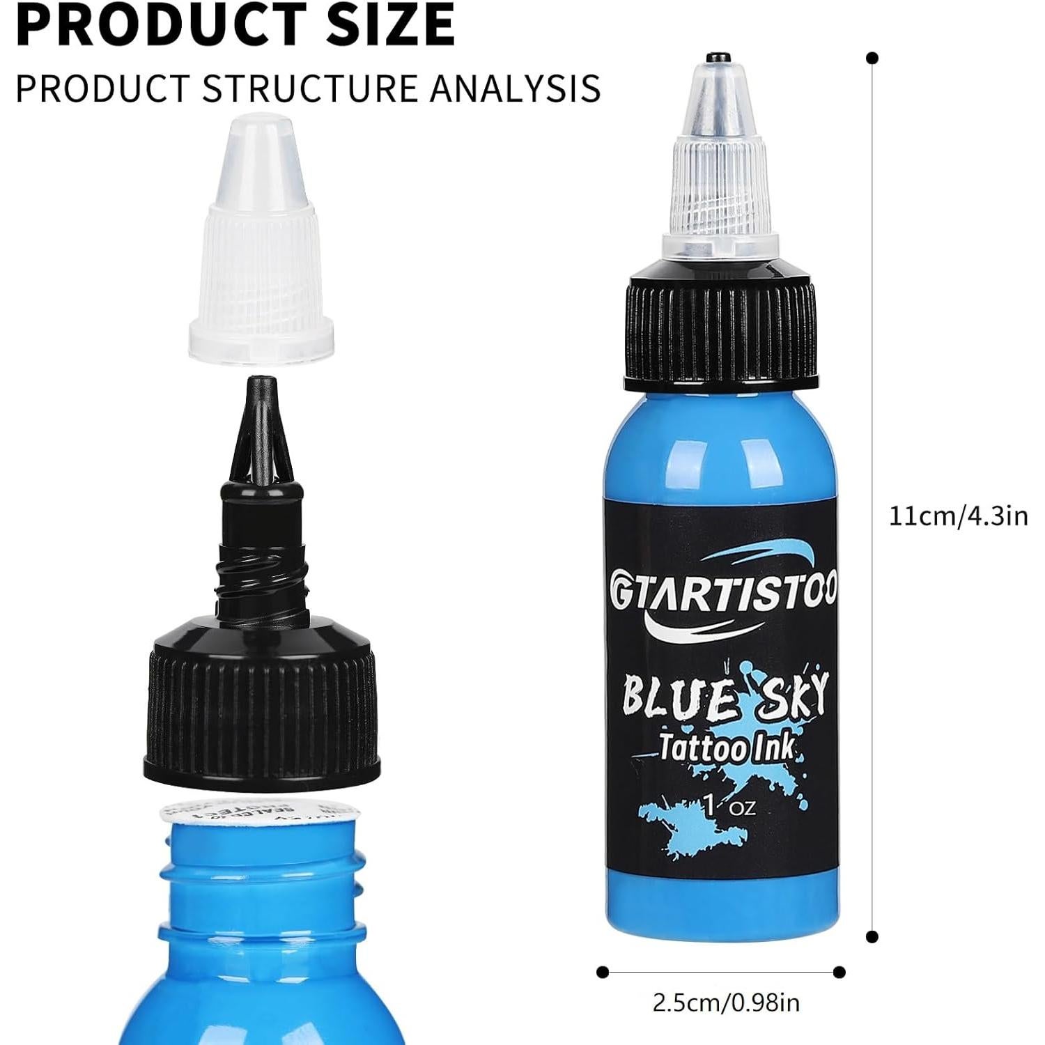 Juego de Tinta para Tatuajes Profesional GTARTISTOO 14 Colores 30ml