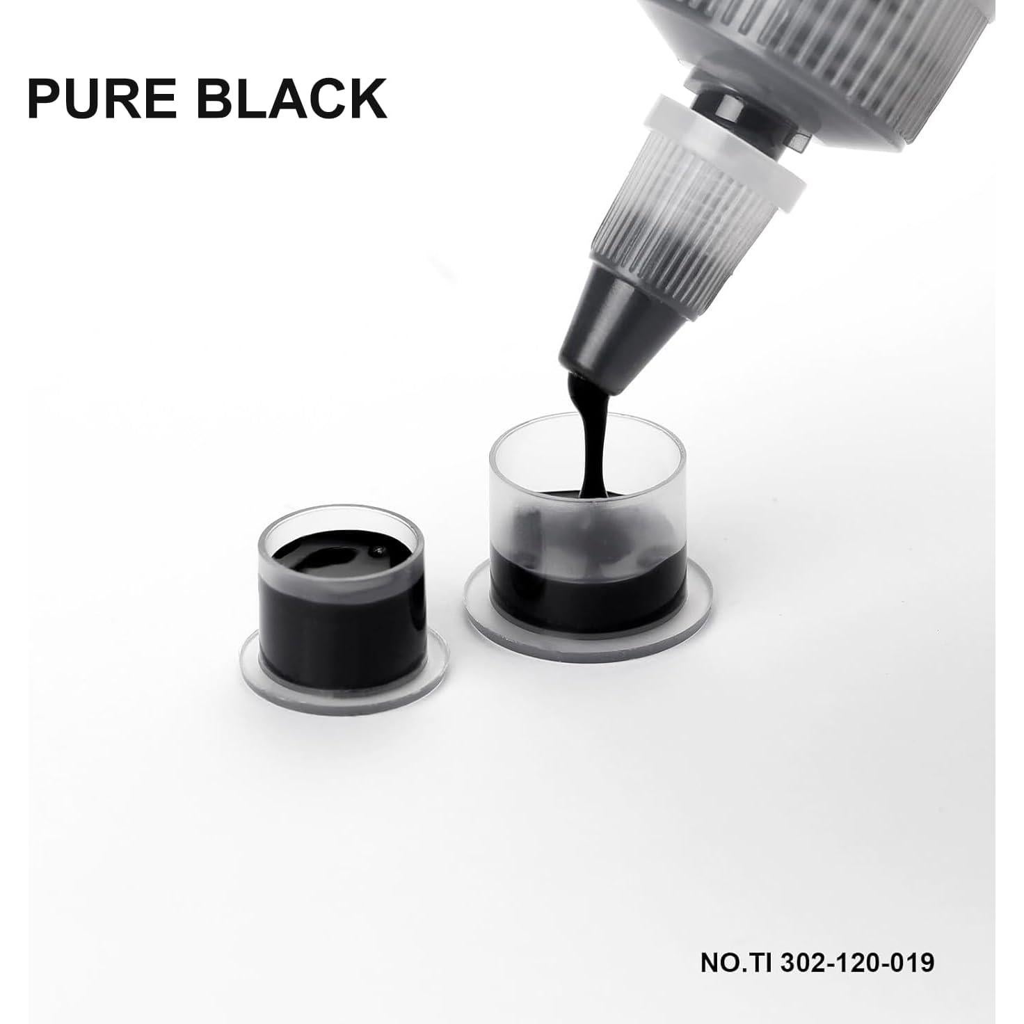 Tinta de Tatuaje Negra Nazzor 120ml para Sombreado y Contorno