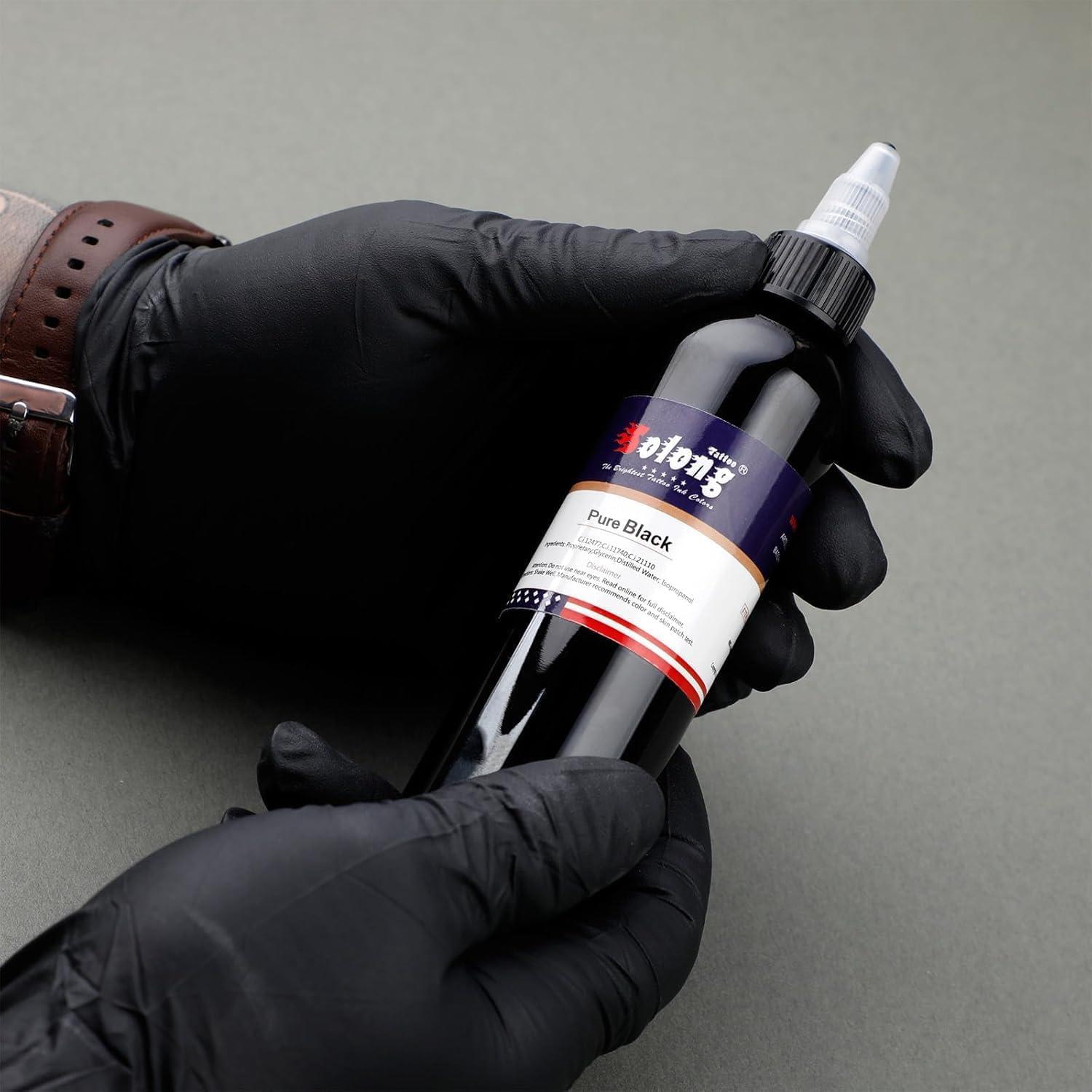 Tinta de Tatuaje Negra Nazzor 120ml para Sombreado y Contorno