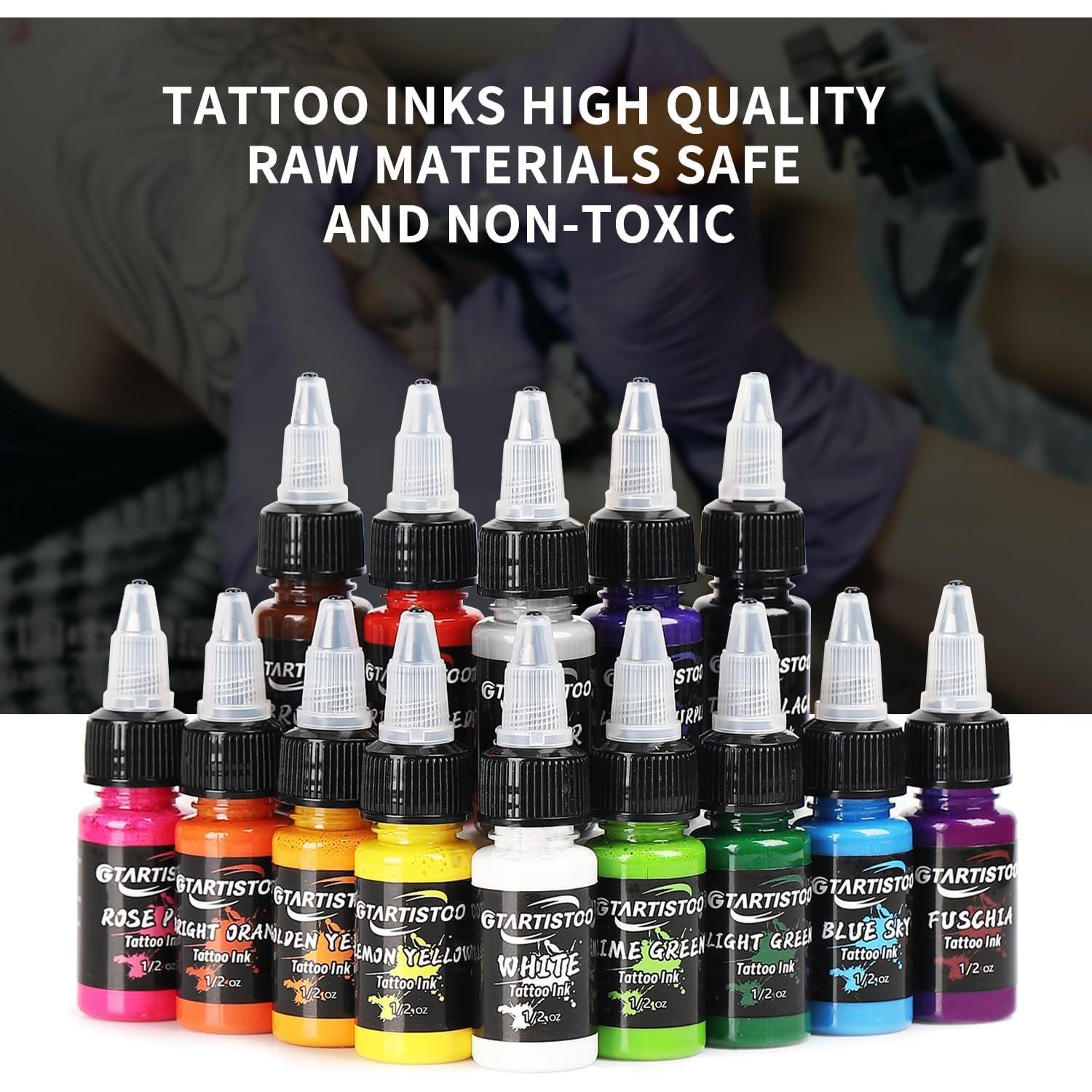 Juego de Tinta para Tatuajes Profesional GTARTISTOO 14 Colores 15ml