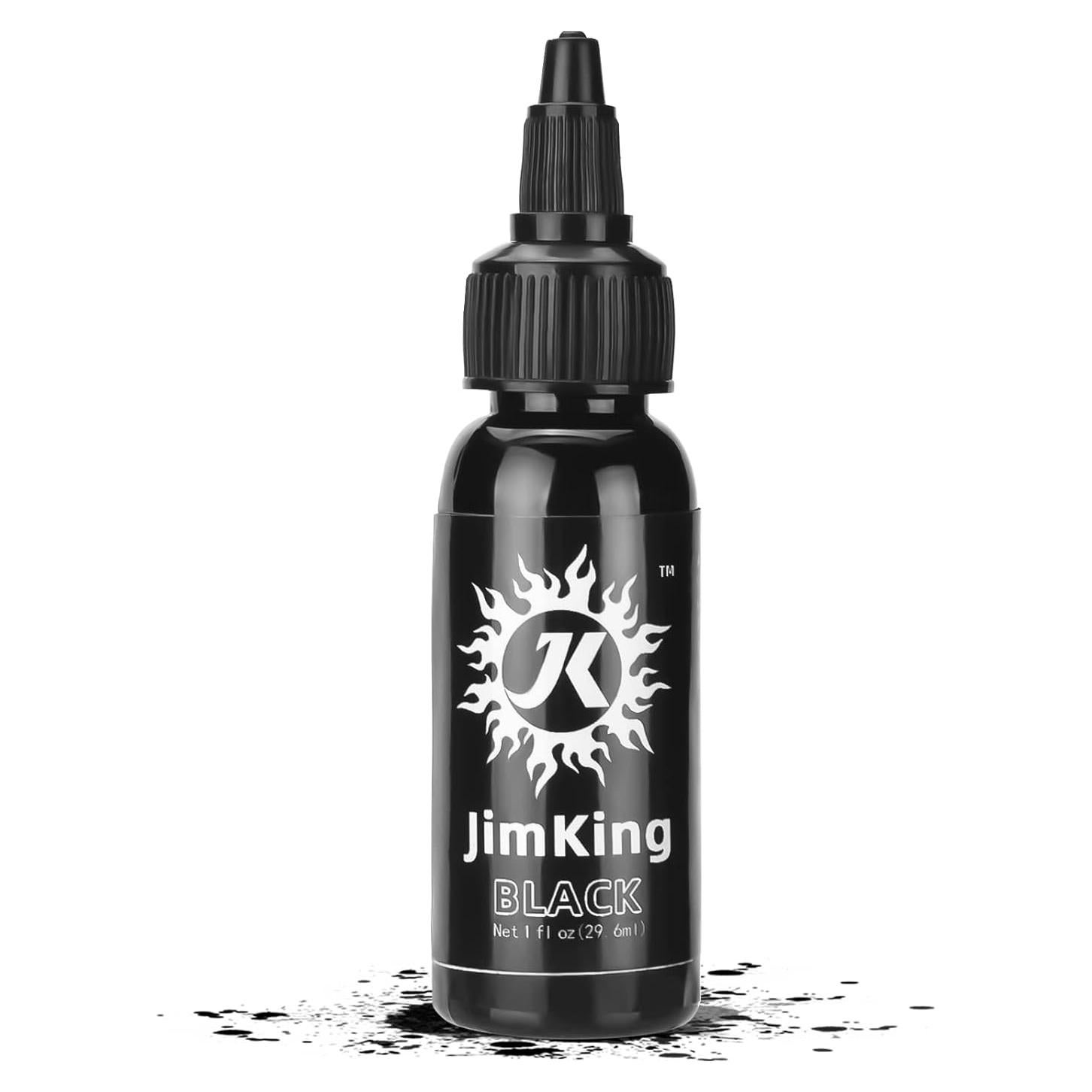 Tinta para Tatuajes JimKing 30ml Pigmento Negro Natural
