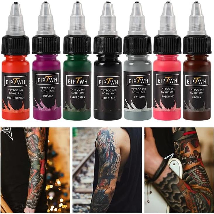 Juego de Tinta para Tatuajes EIPTWH 14 Colores 15ml