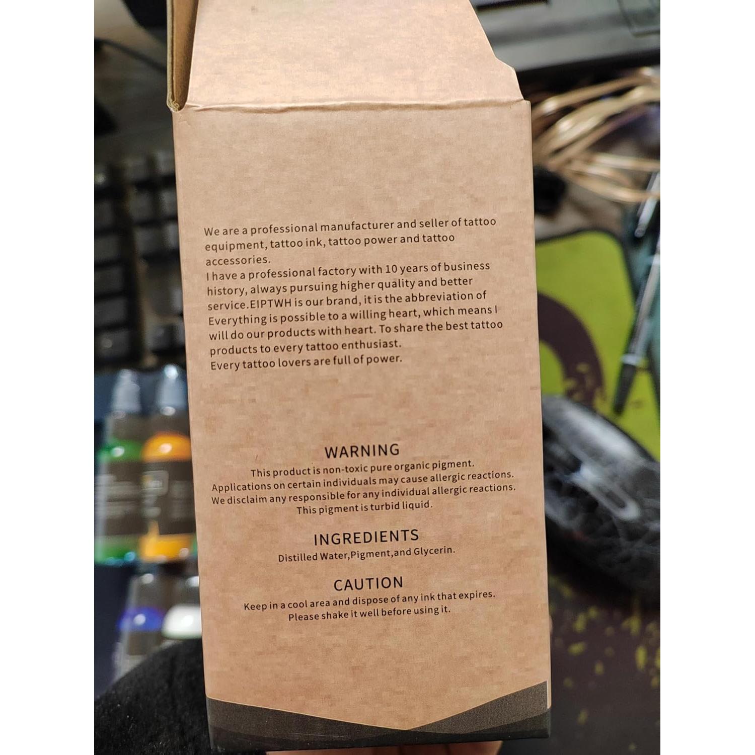 Juego de Tinta para Tatuajes EIPTWH 14 Colores 15ml