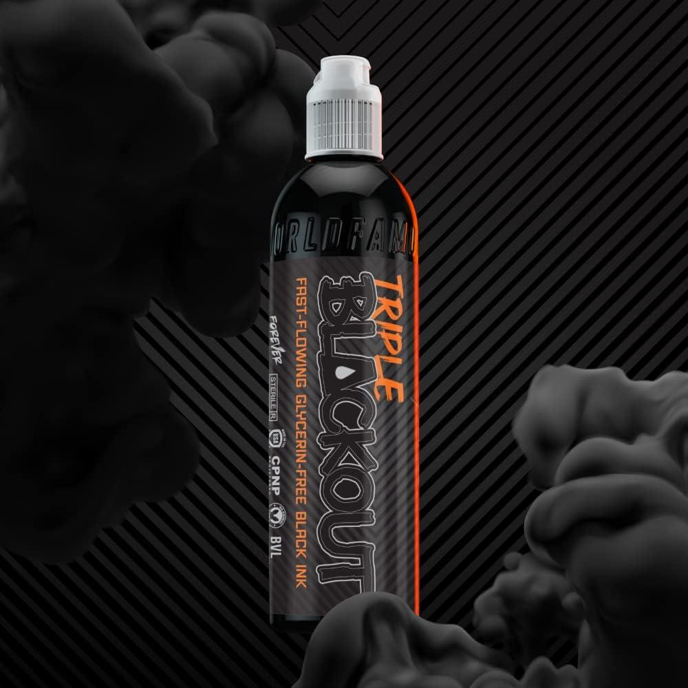 Tinta de Tatuaje Profesional World Famous Triple Blackout 29.57 ml