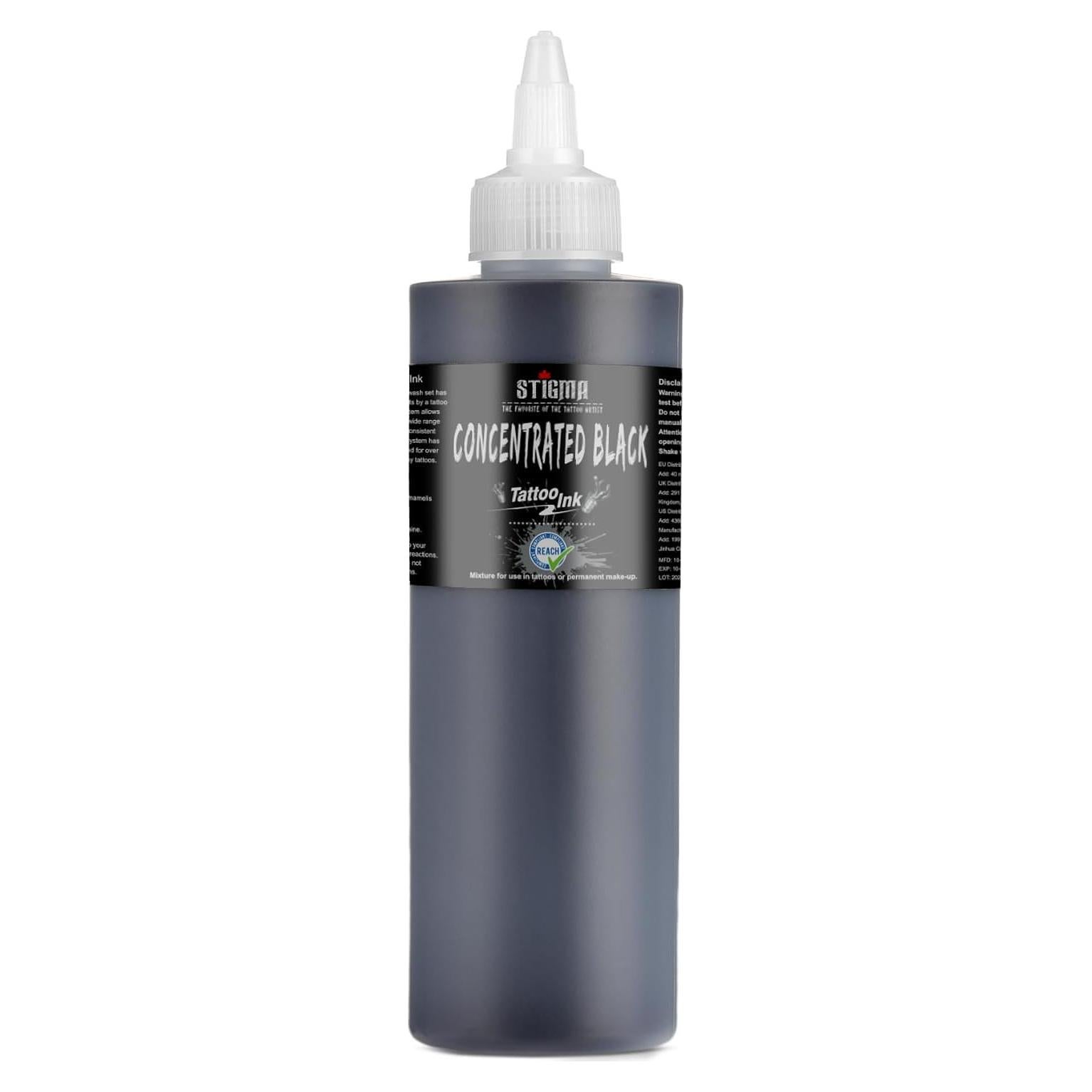 Tinta de Tatuaje Negra STIGMA 240ml Profesional Concentrada