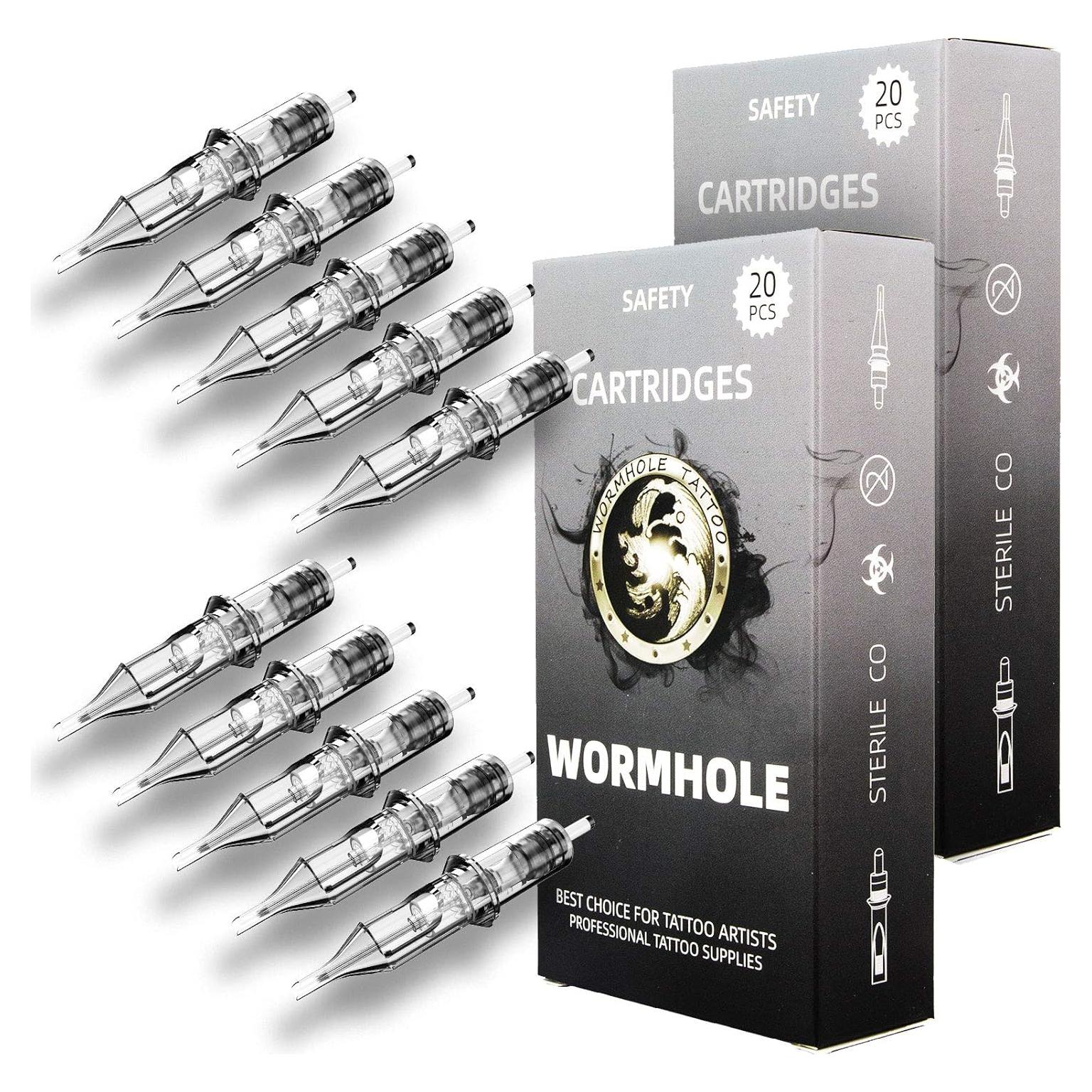 Agujas de Cartucho de Tatuaje Wormhole 50pcs Mezcladas 3RL-11RL