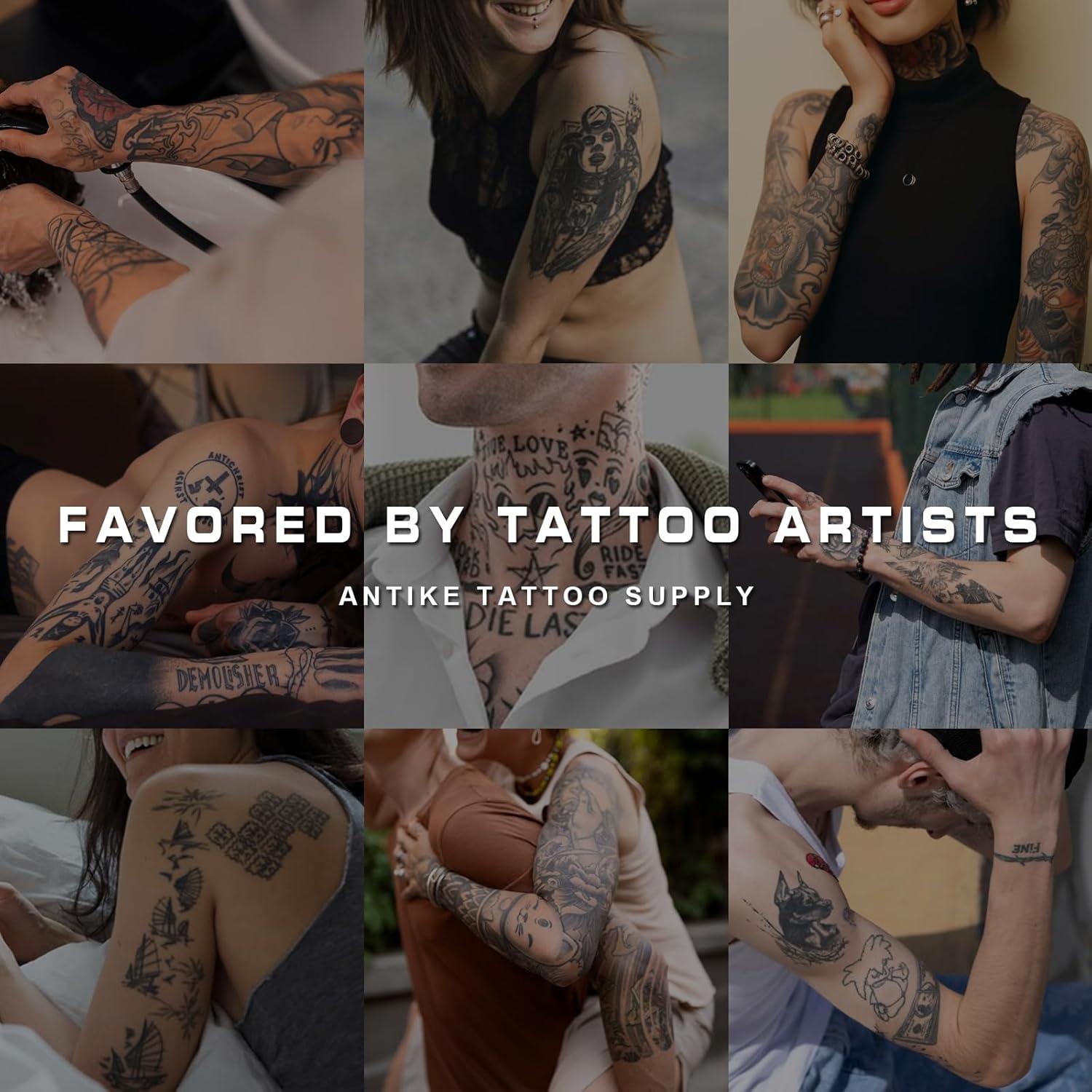 Tinta de Tatuaje Negra ANTIKE 60ml Profesional Concentrada