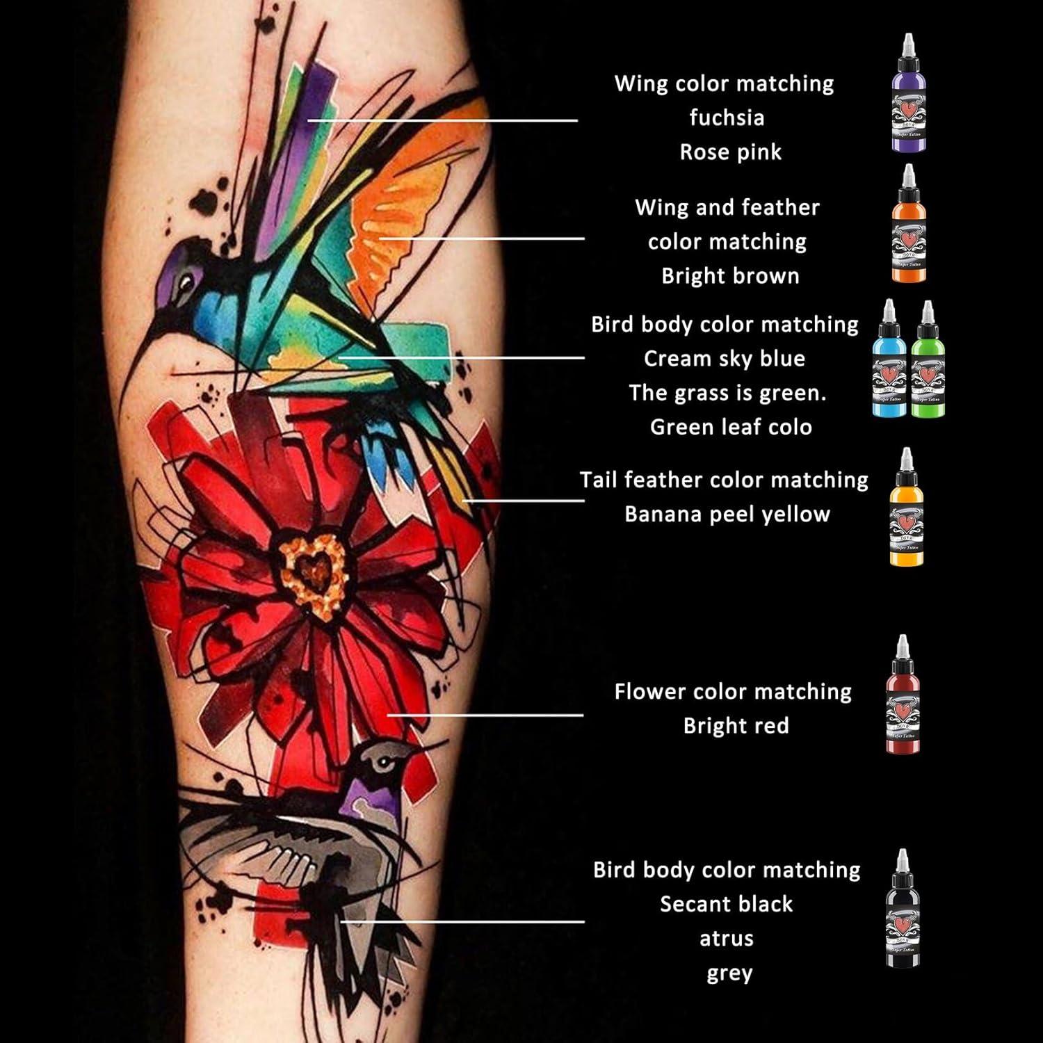 Conjunto de Tinta para Tatuajes BaodeLi 14 Colores 30ml