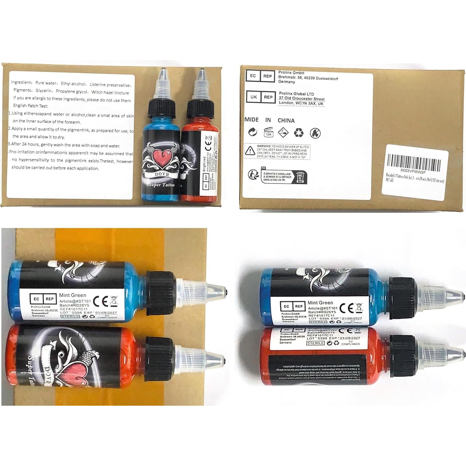 Conjunto de Tinta para Tatuajes BaodeLi 14 Colores 30ml