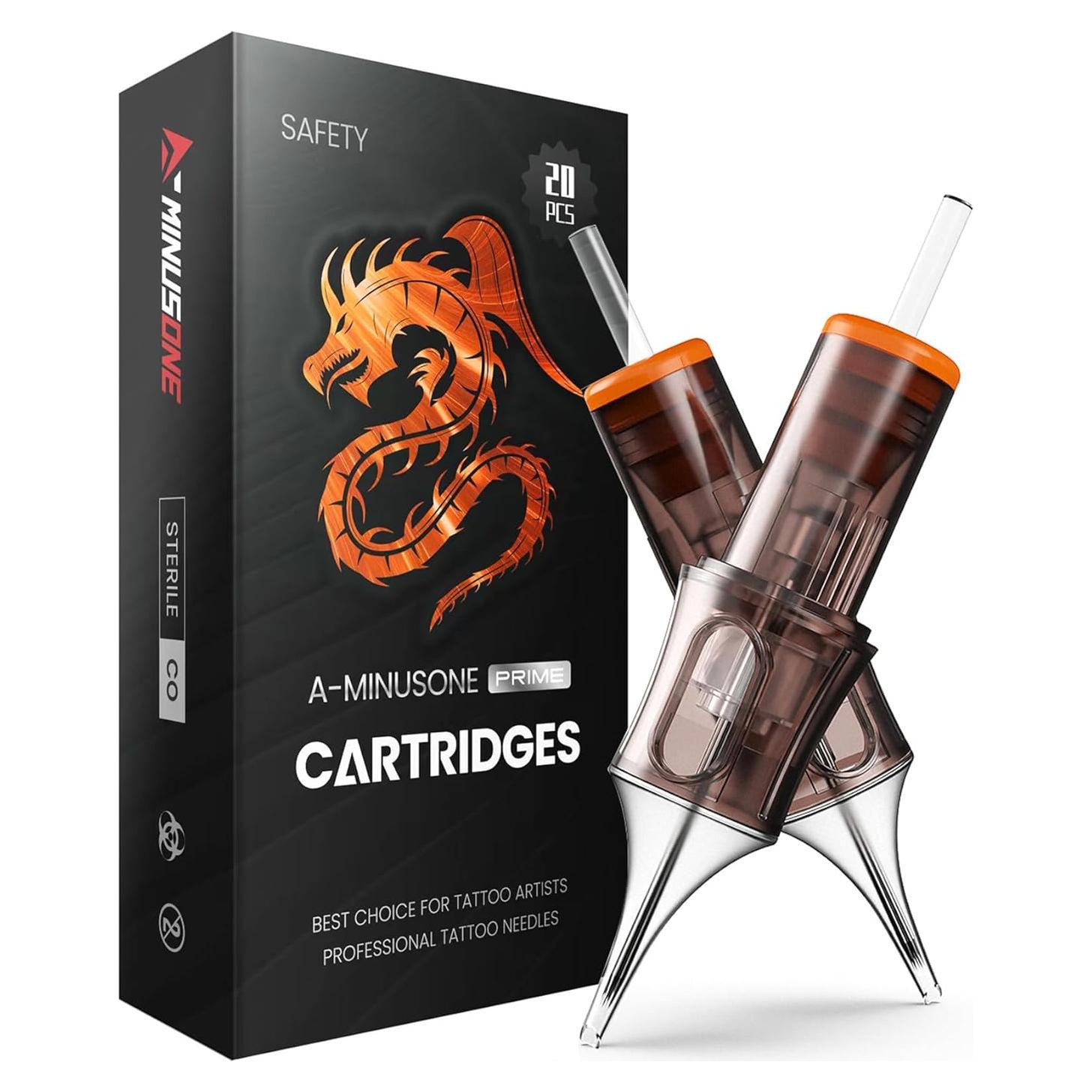 20 Agujas de Tatuaje Cartucho 1207RL A-minusone Estándar