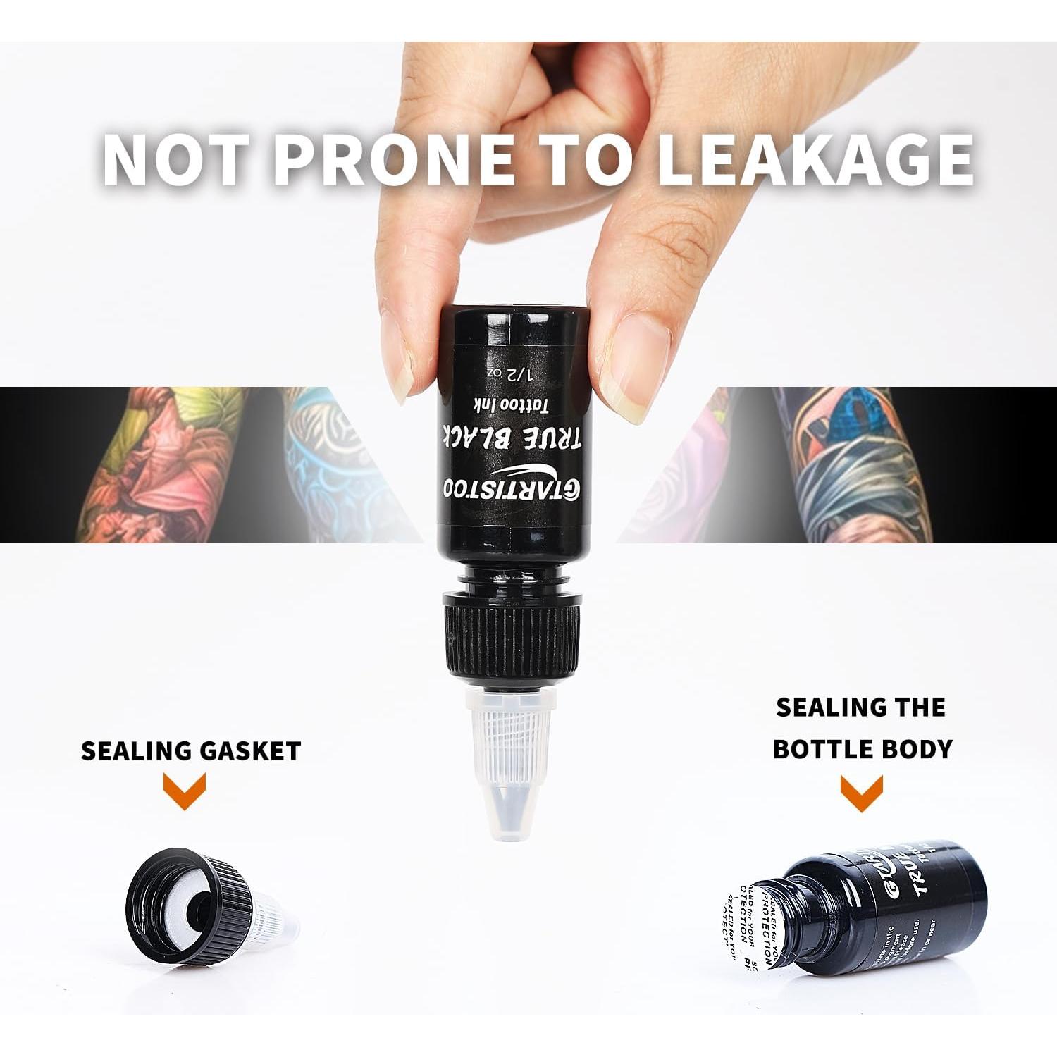 Tattoo-Ink GTARTISTOO Professional Set 1/2OZ (14 Colors, 15ml) Vegan-Friendly Pigment Tattoo-Inks Supplies