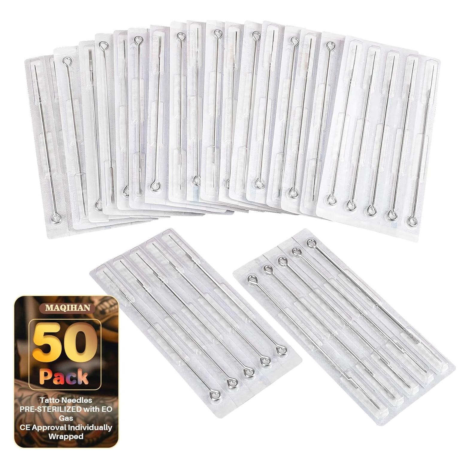 Agujas de Tatuaje Desechables LX - 50 Piezas Mixtas 3RL-9RL