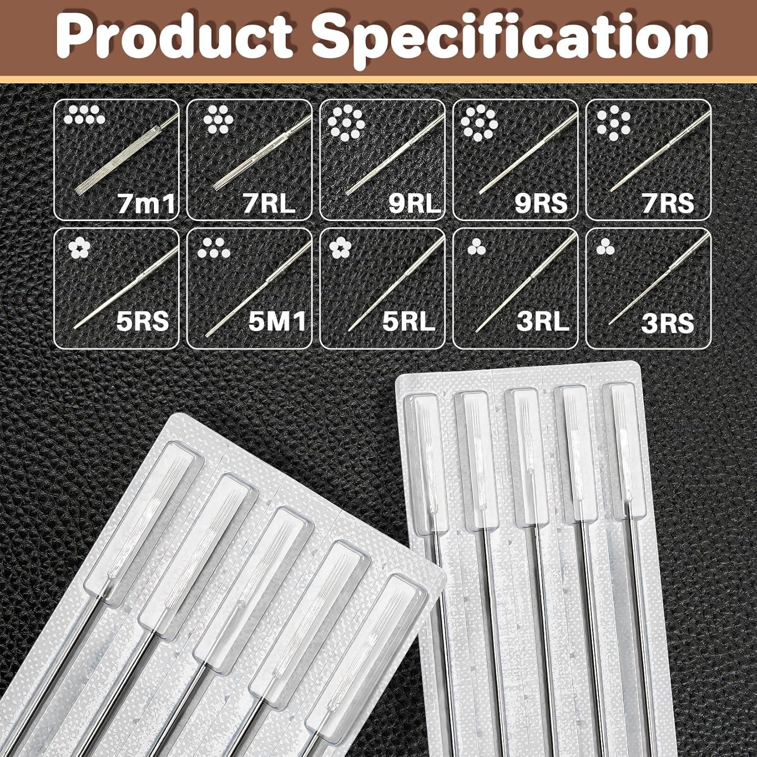 Agujas de Tatuaje Desechables LX - 50 Piezas Mixtas 3RL-9RL