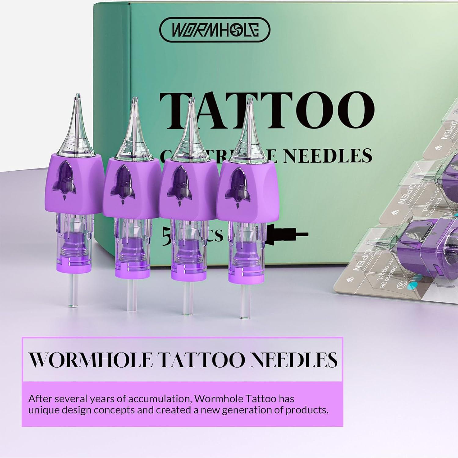 Agujas de Tatuaje Wormhole 50pcs Cartucho Mixto #12 Liner