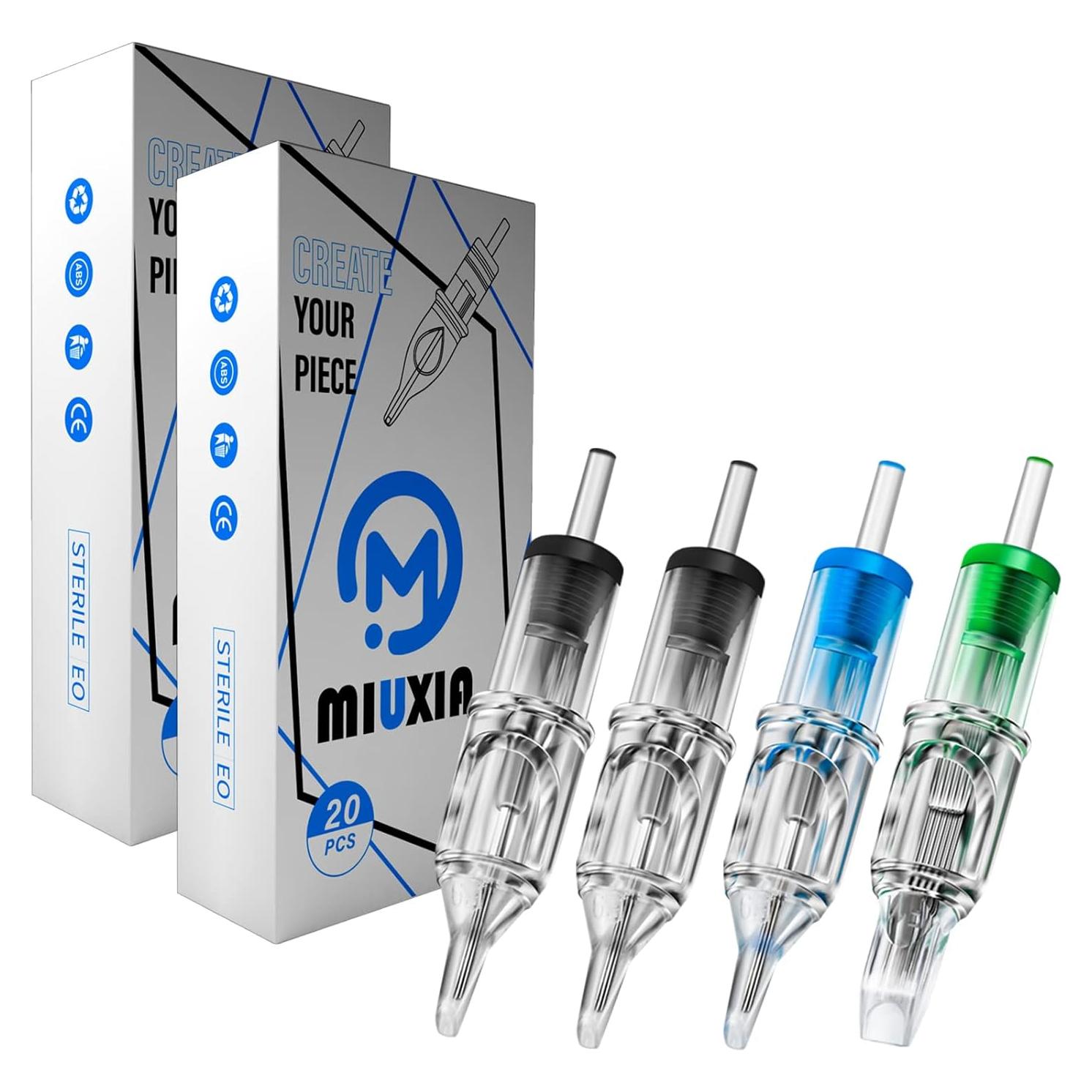 Agujas de Cartucho para Tatuar MIUXIA 40Pcs Mezcla Variada