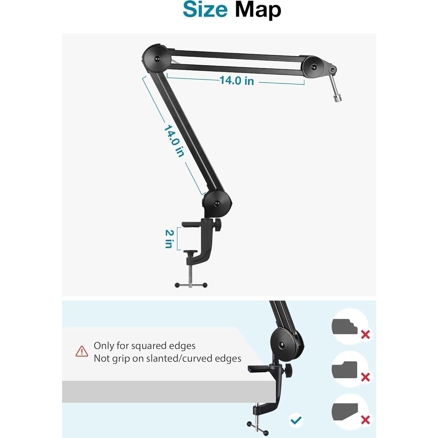 Soporte de Micrófono InnoGear Mediano con Brazo Ajustable