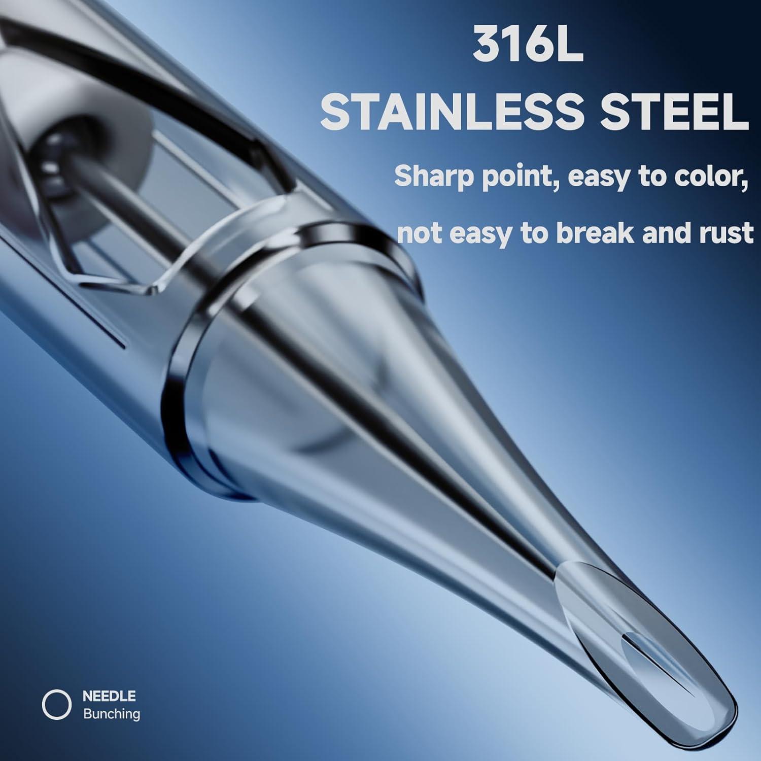 50 Agujas de Cartucho KOOBA #10 Mixtas para Tatuaje