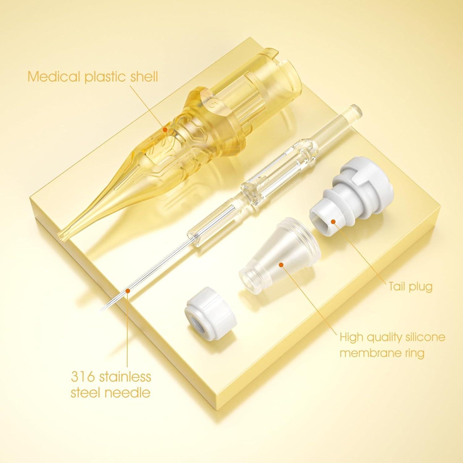 Agujas de Tatuaje BIOMASER 1RL Cartucho 20 Piezas Premium