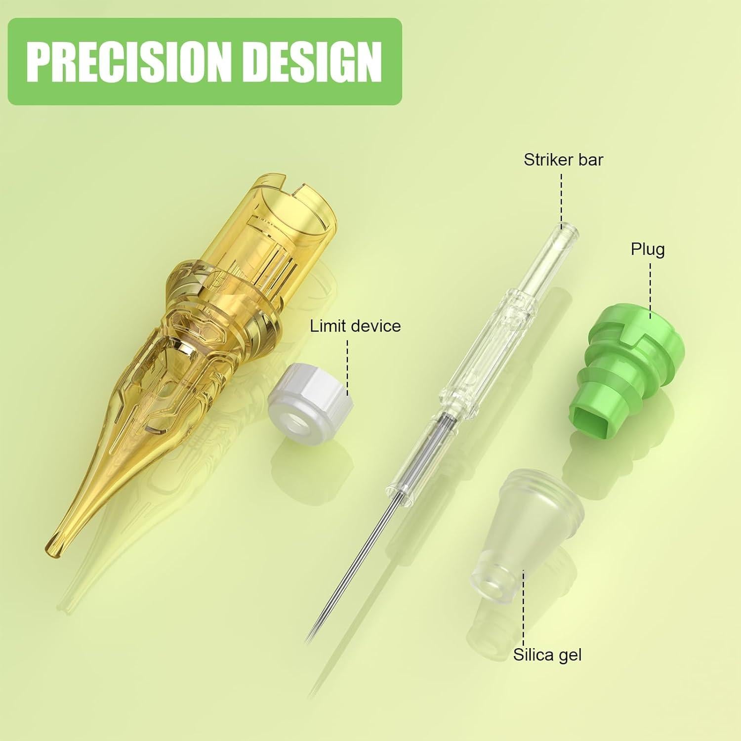 Agujas de Tatuaje DILRLN 3RL Cartuchos 20PCS Estériles