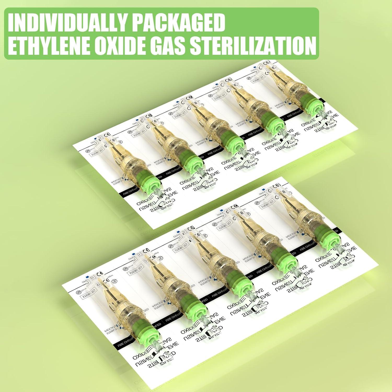 Agujas de Tatuaje DILRLN 3RL Cartuchos 20PCS Estériles