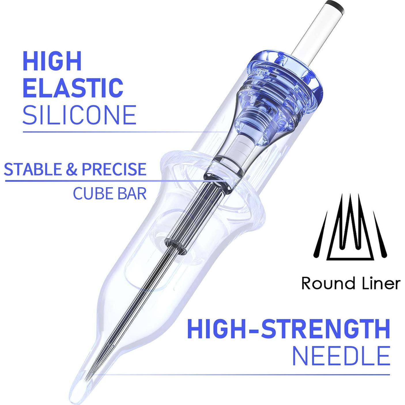 20 Agujas de Tatuaje A-minusone Cartucho Estándar #12