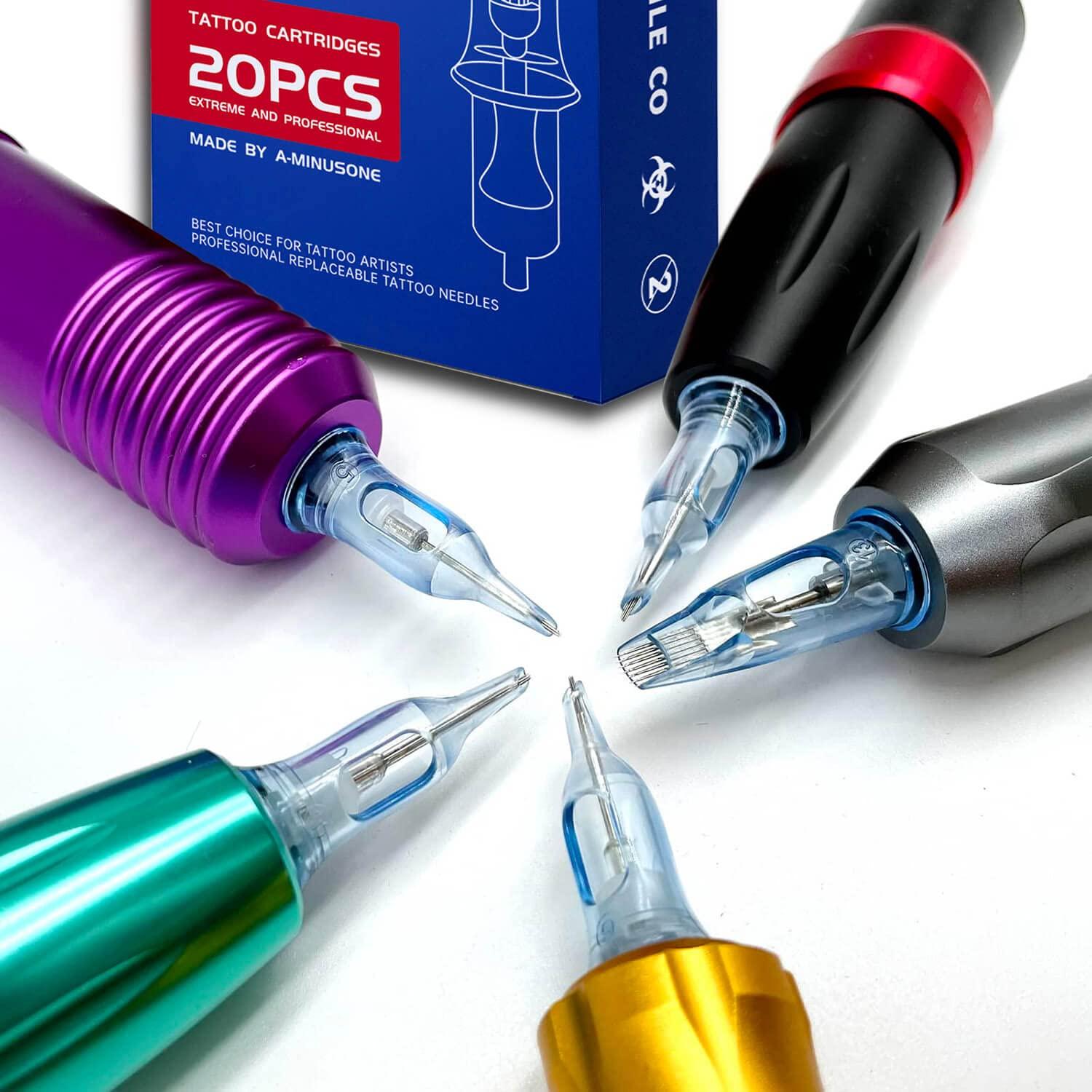 20 Agujas de Tatuaje A-minusone Cartucho Estándar #12
