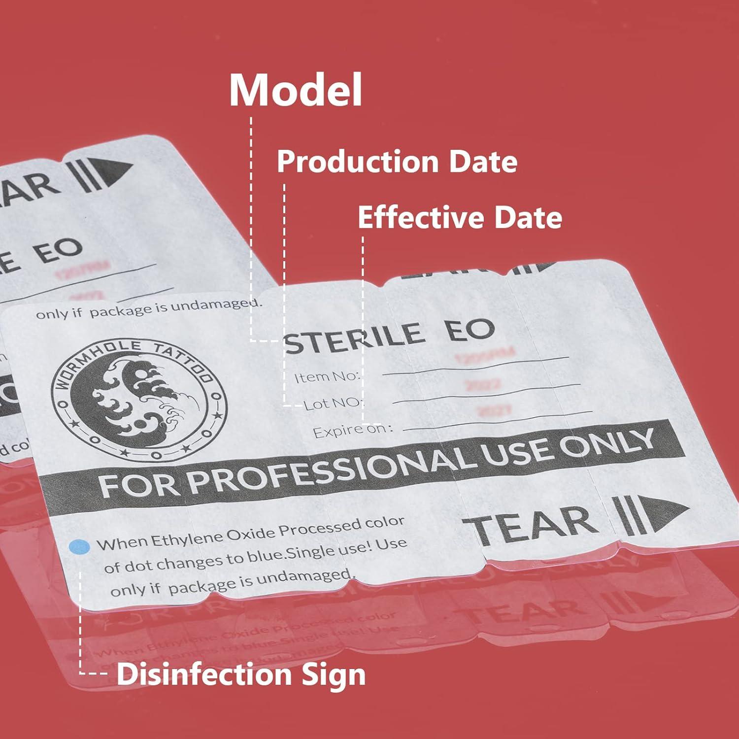 Agujas de Cartucho de Tatuaje Wormhole 50pcs Mixtas 5RL 7RL 9RL