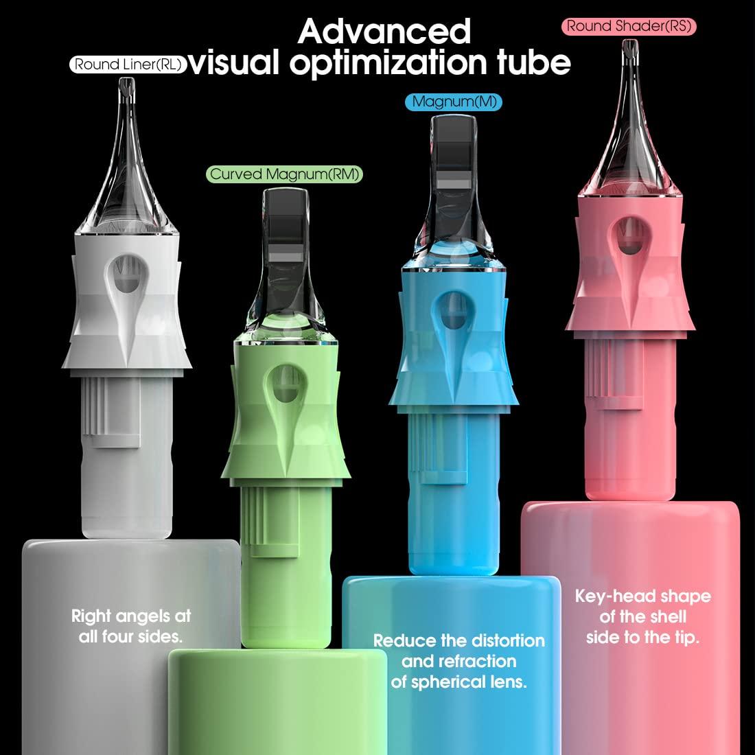 Agujas de Cartucho Dragonhawk 50 Piezas Mixtas para Tatuaje