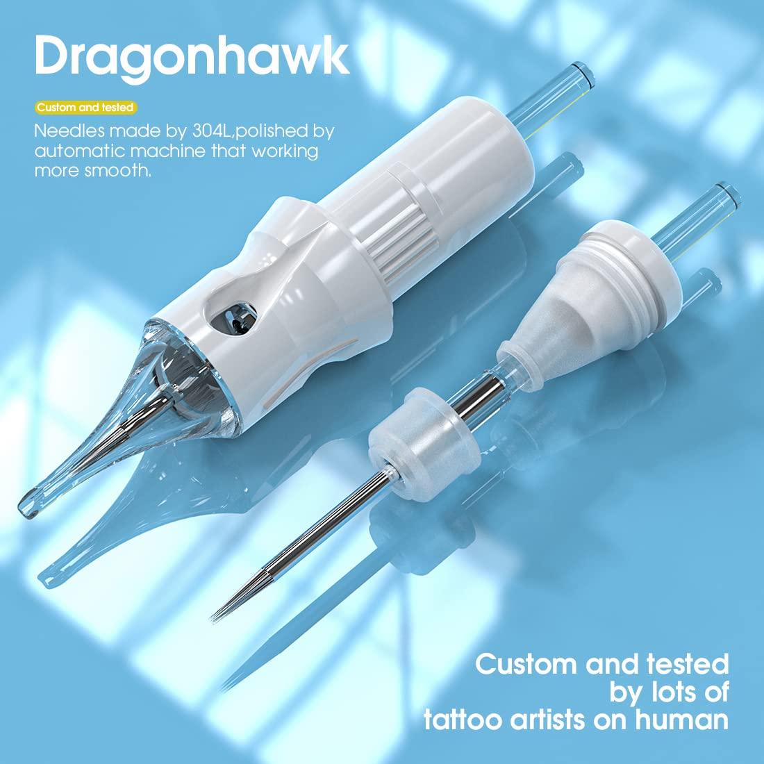 Agujas de Cartucho Dragonhawk 50 Piezas Mixtas para Tatuaje