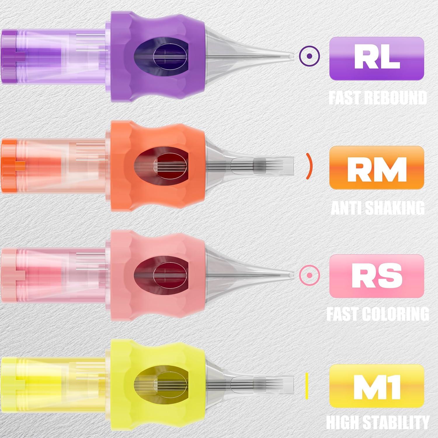 50 Agujas de Cartucho Tatuaje Neebol #12 Liner y Shader