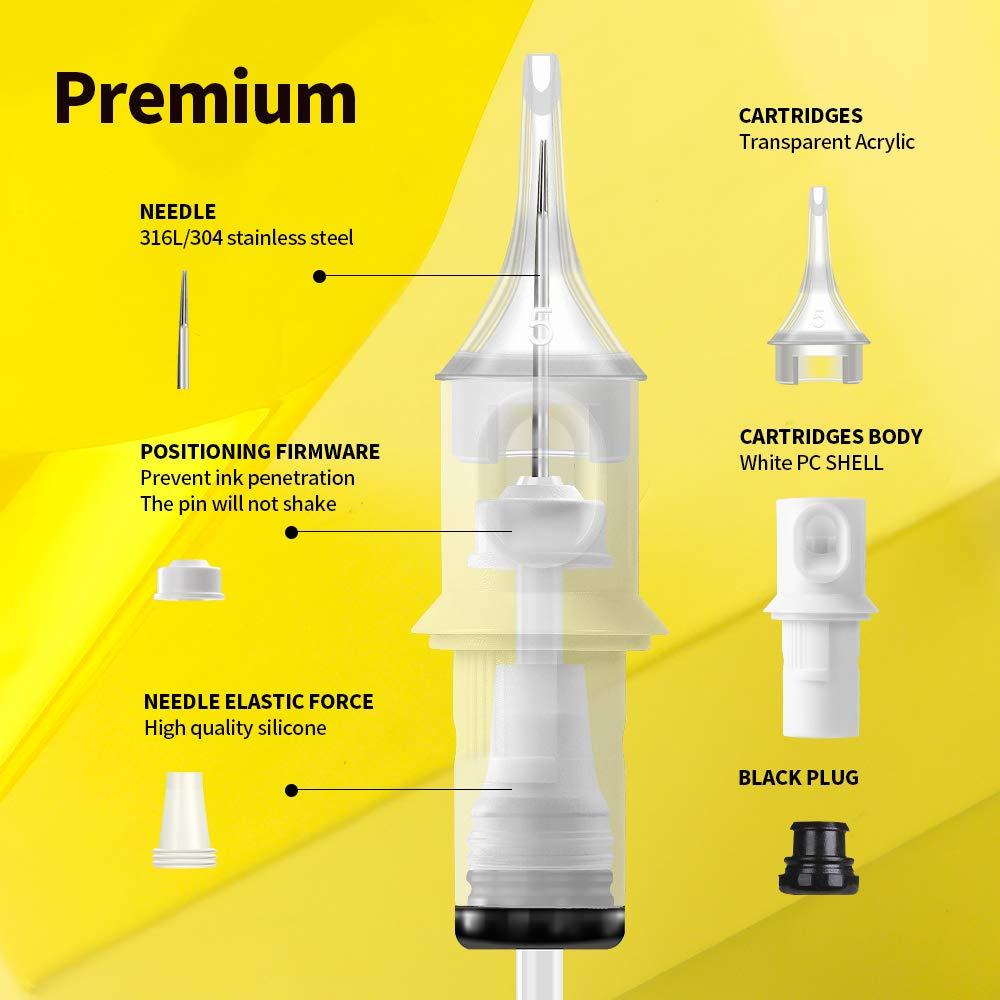 Cartuchos de Agujas de Tatuaje Hawink 3RL 50PCS Estériles