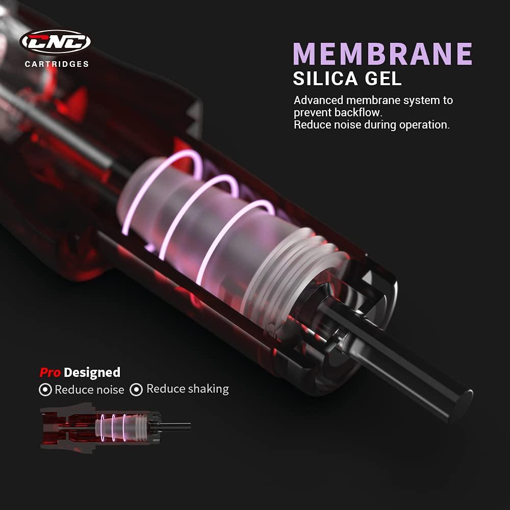 Cartucho de Agujas de Tatuaje CNC 5RL 20 Pcs Redondas con Membrana