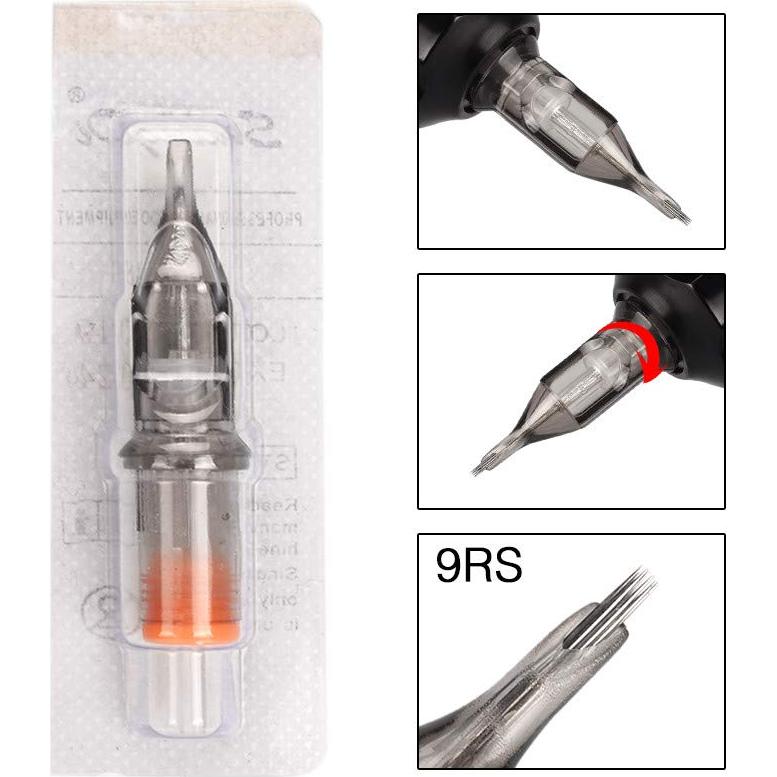 100 Agujas de Tatuaje Desechables ATOMUS 3RL 5RL 7RL 9RL