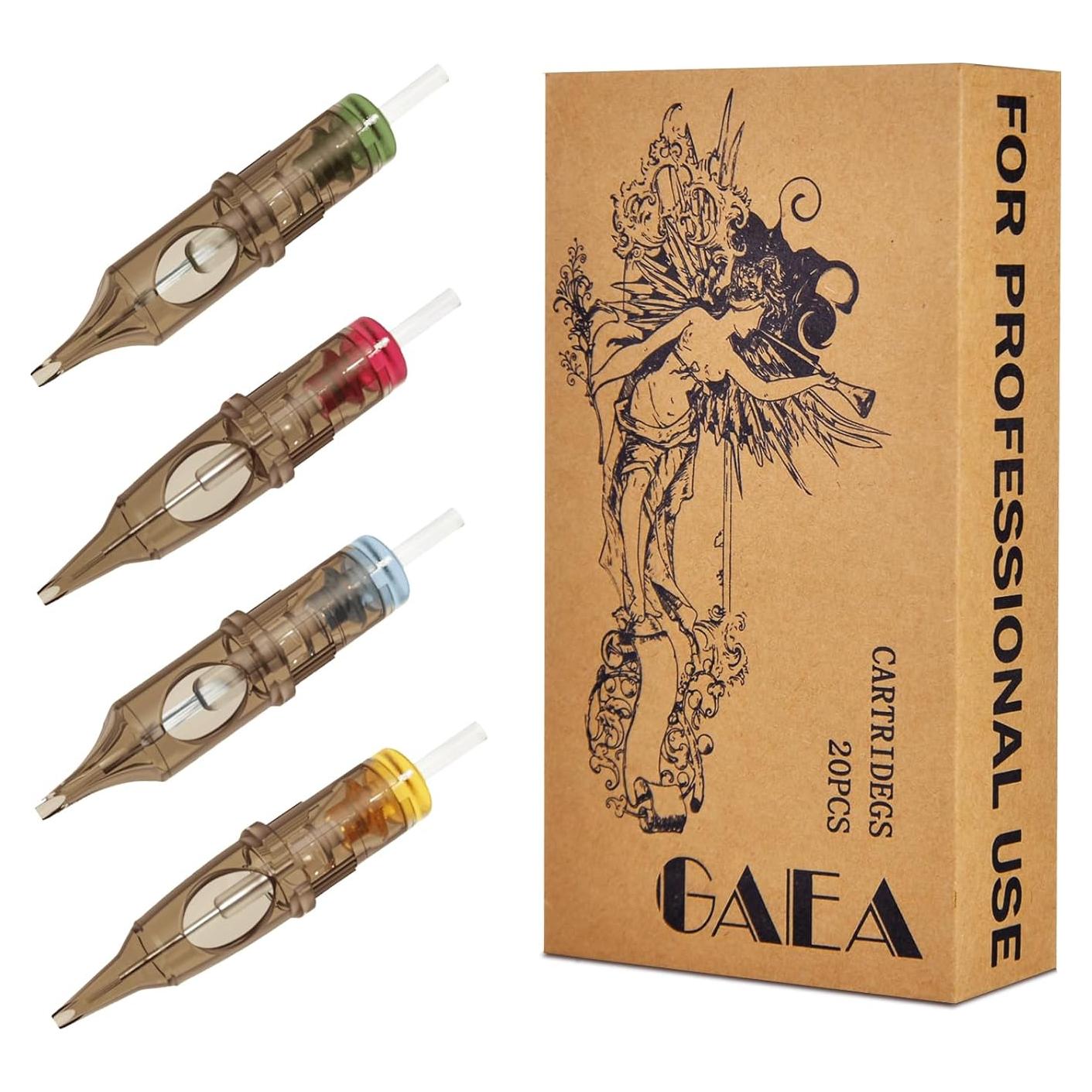 GAEA Agujas de Cartucho para Tatuaje 20Pcs 0.18mm Magnum