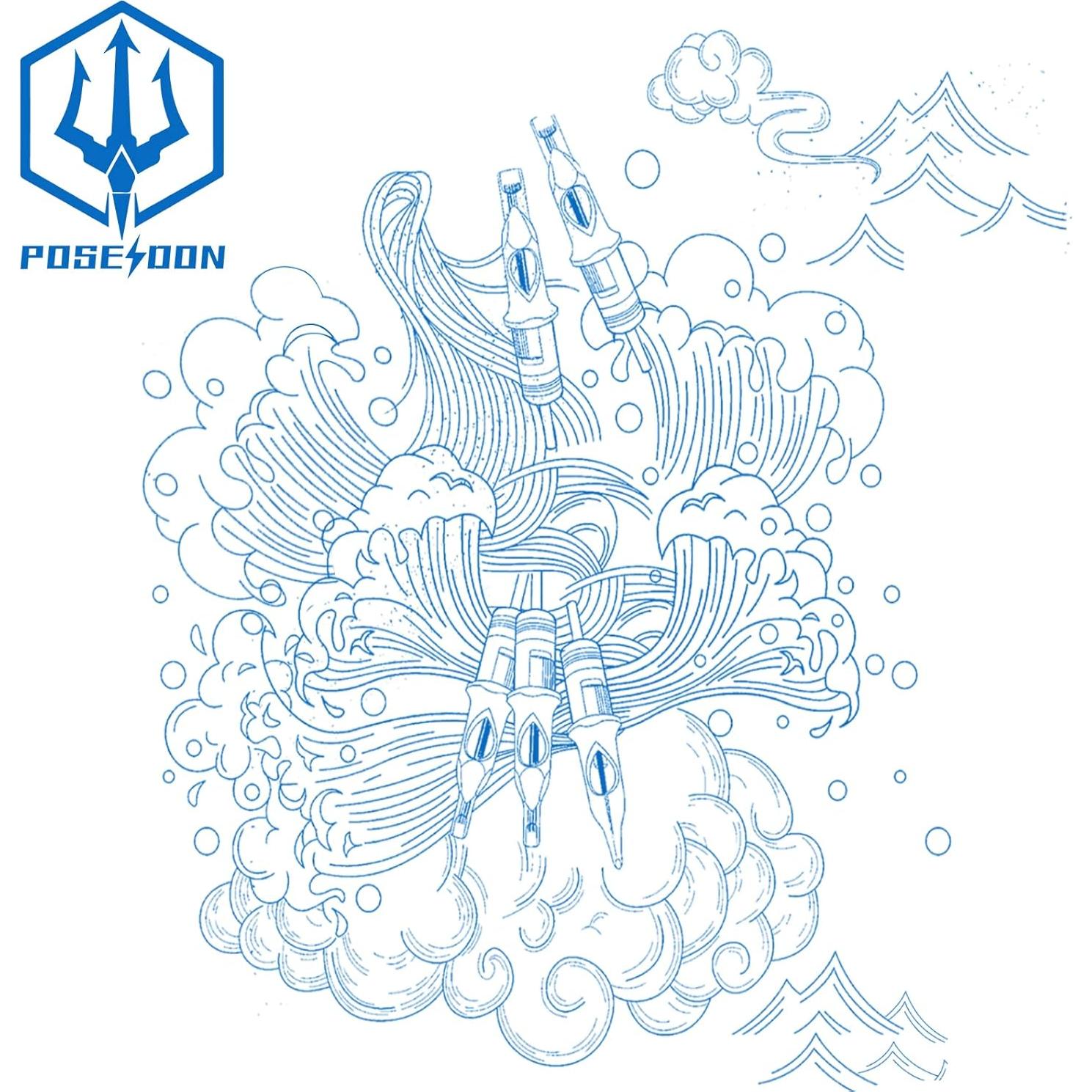 Agujas de Tatuaje Poseidon V3 Cartucho 30pcs Mixto Estéril