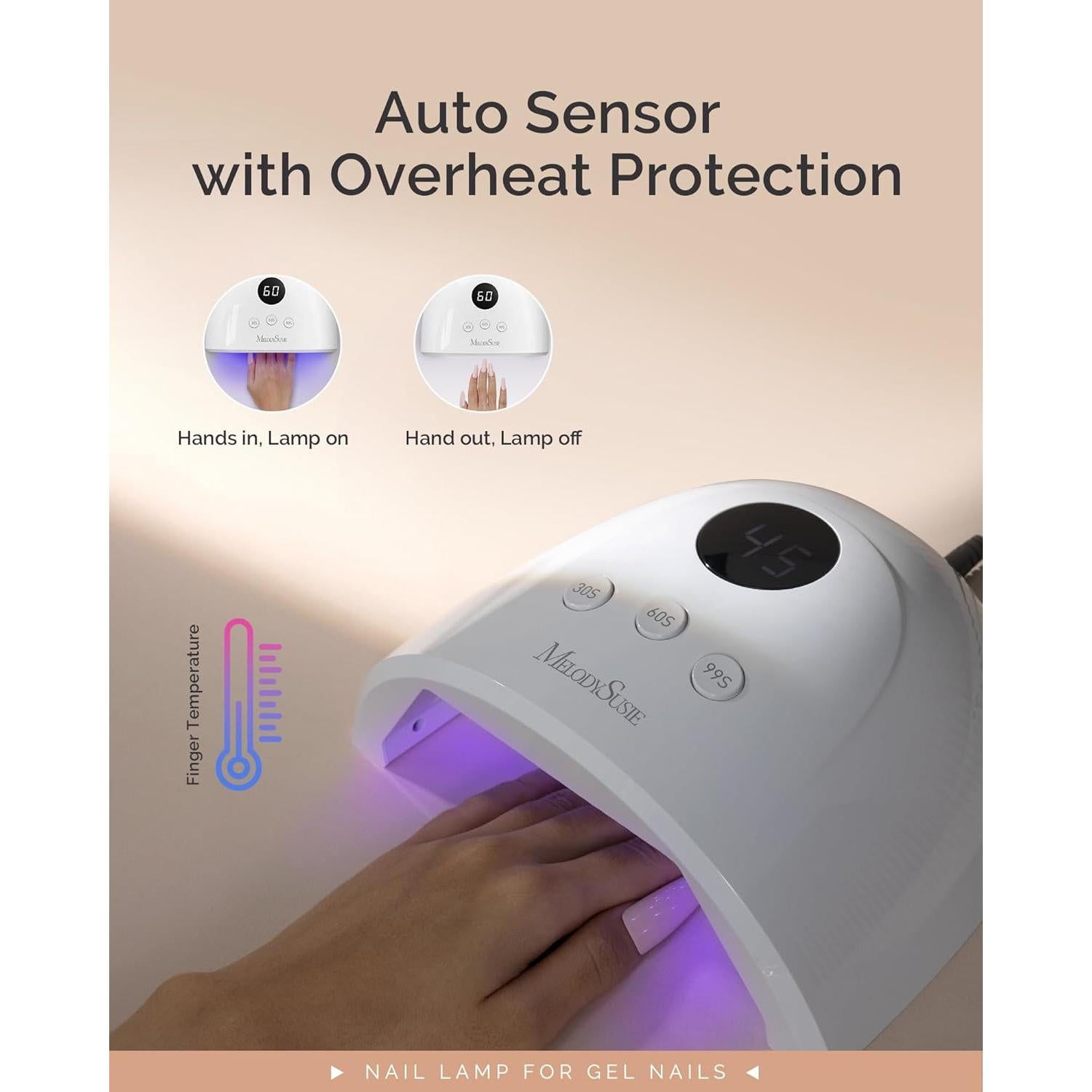 Lámpara UV para Uñas MelodySusie Plus30F 36W con Sensor