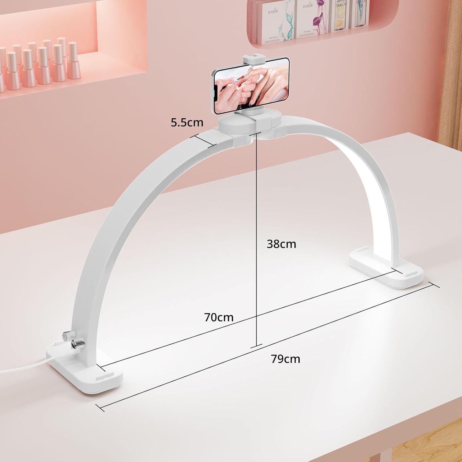 Lámpara de Escritorio Semlos F-800A Plegable para Uñas 79cm
