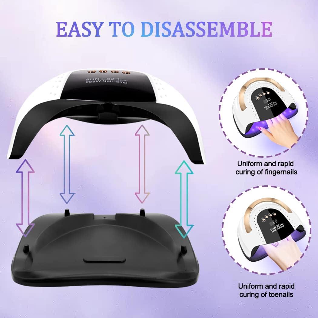 Lámpara UV LED 268W LKE S2 PRO con Temporizador y Sensor